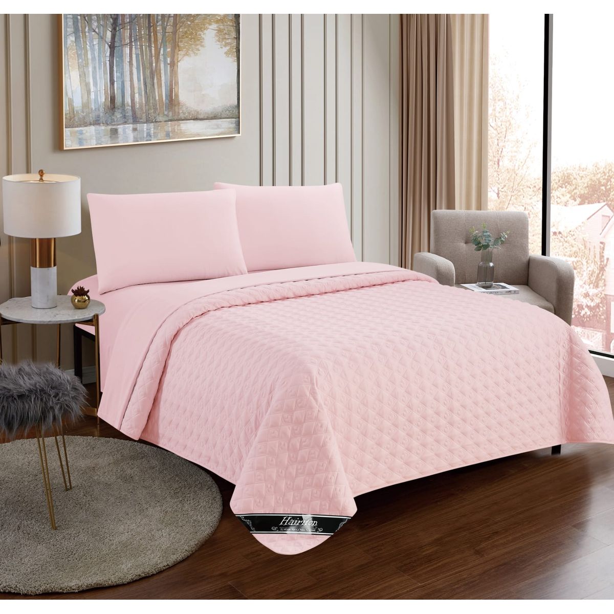 GENERICO - COBERTOR VERANO HAIRIFON - COLOR ROSADO