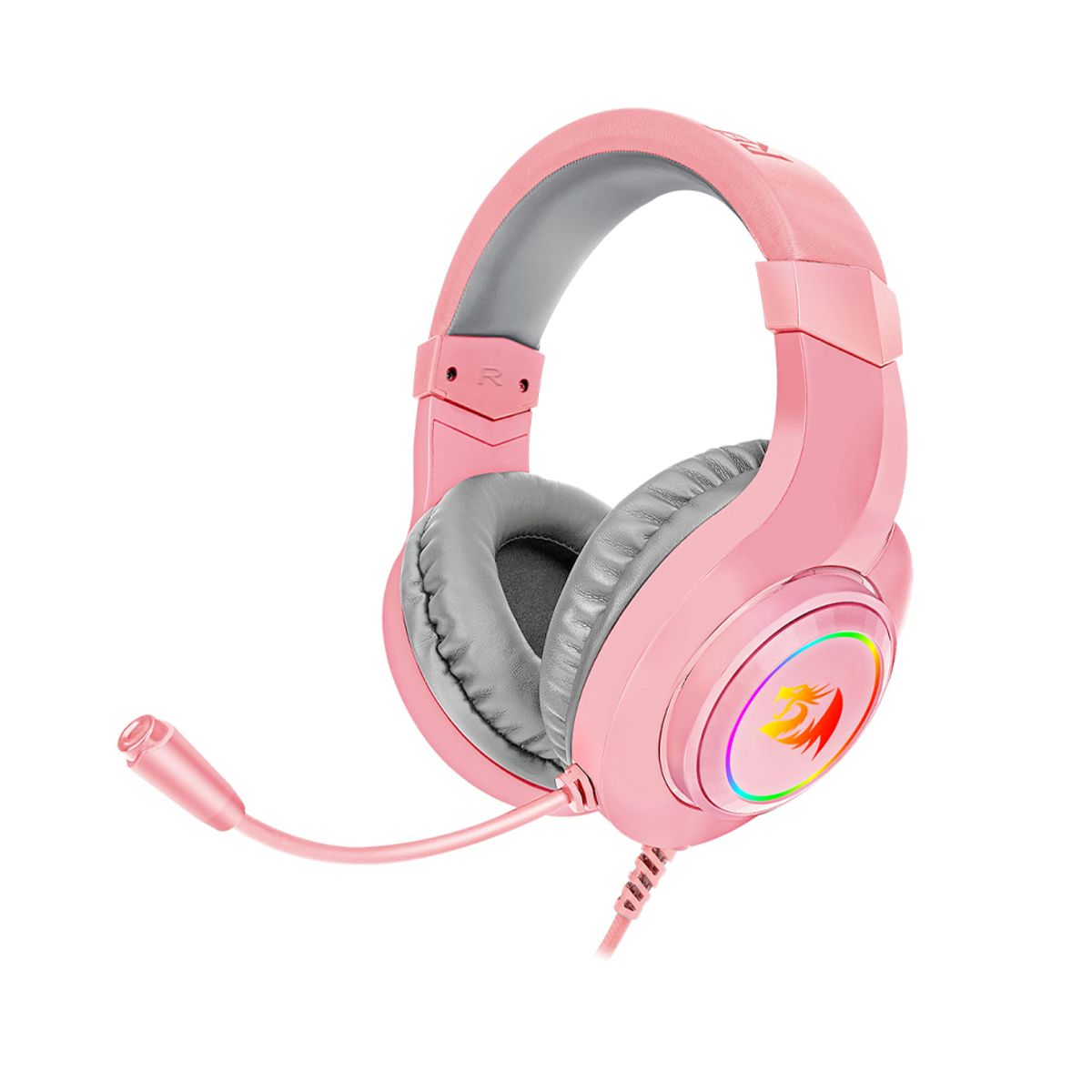 REDRAGON - Audífonos Gamer Redragon H260 Hylas RGB -ROSADO