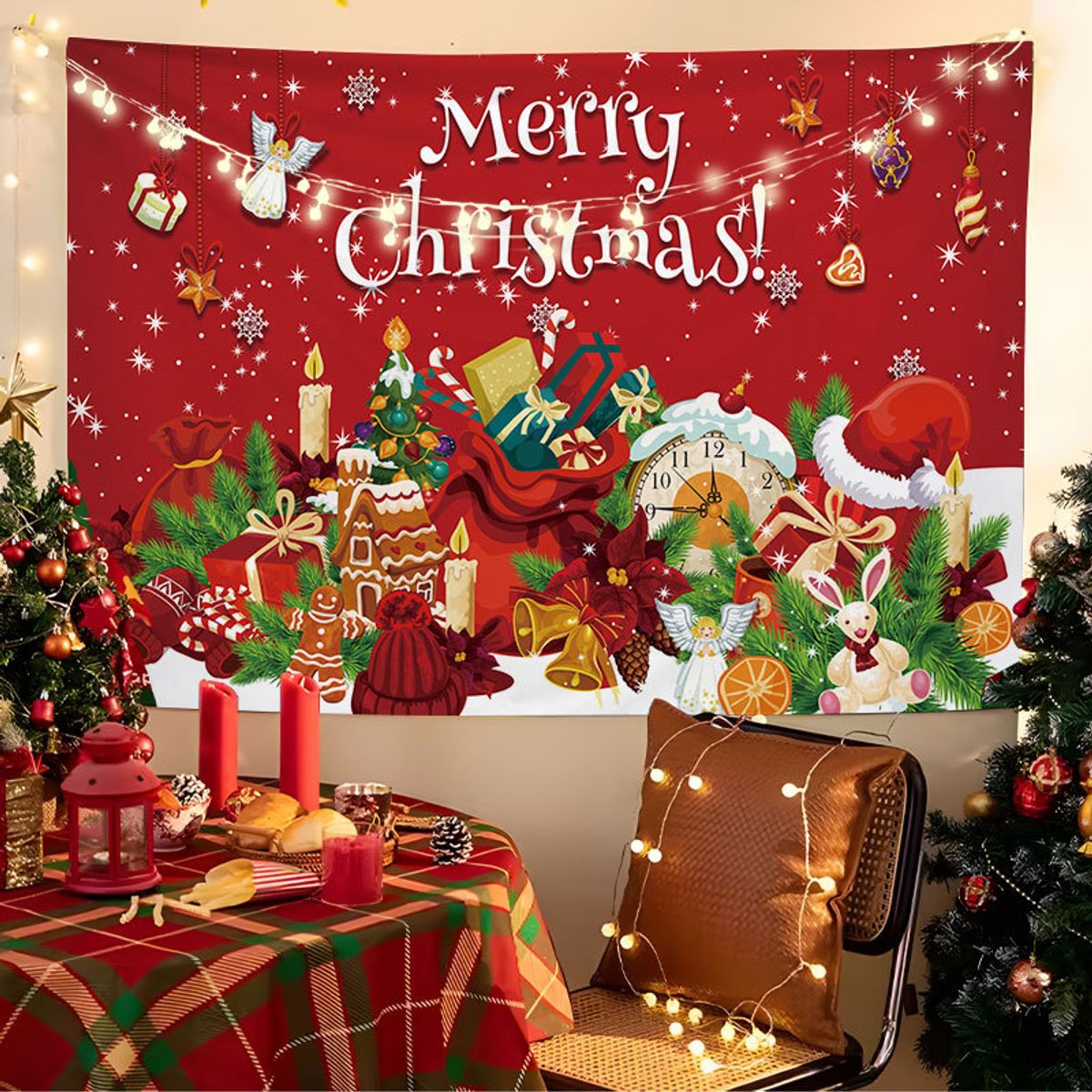 GENERICO - Telon navideño fondo para pared 200cmm x 180cm