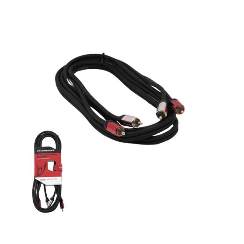 GENERICO - Cable 2 Plug RCA a 2 Plug RCA 2 M LN-C09-2M LN ACOUSTICS
