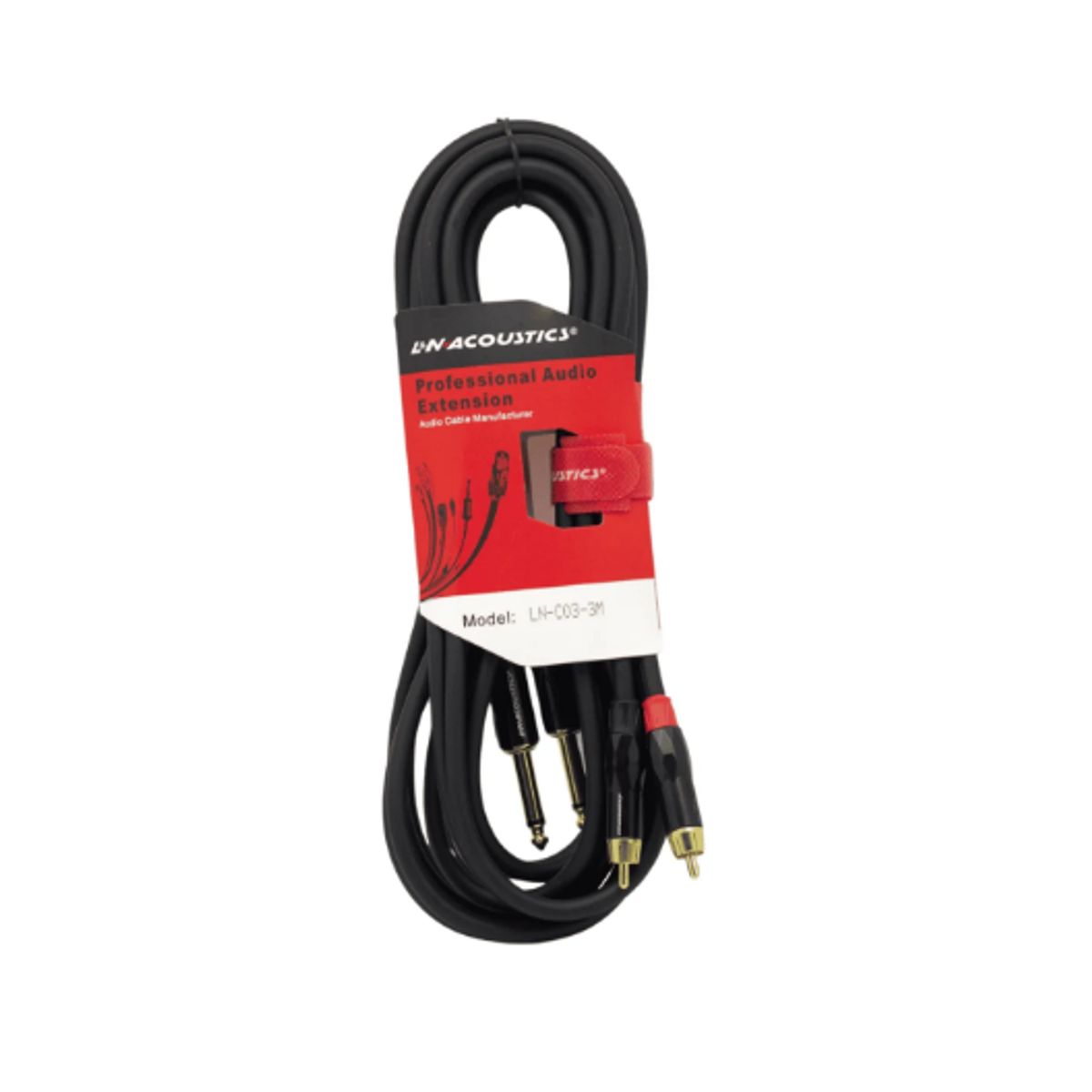 GENERICO - Cable 2 Plug RCA a 2 Plug Mono 6,3 mm 3metros LN-C03-3M L&N-ACOUSTICS