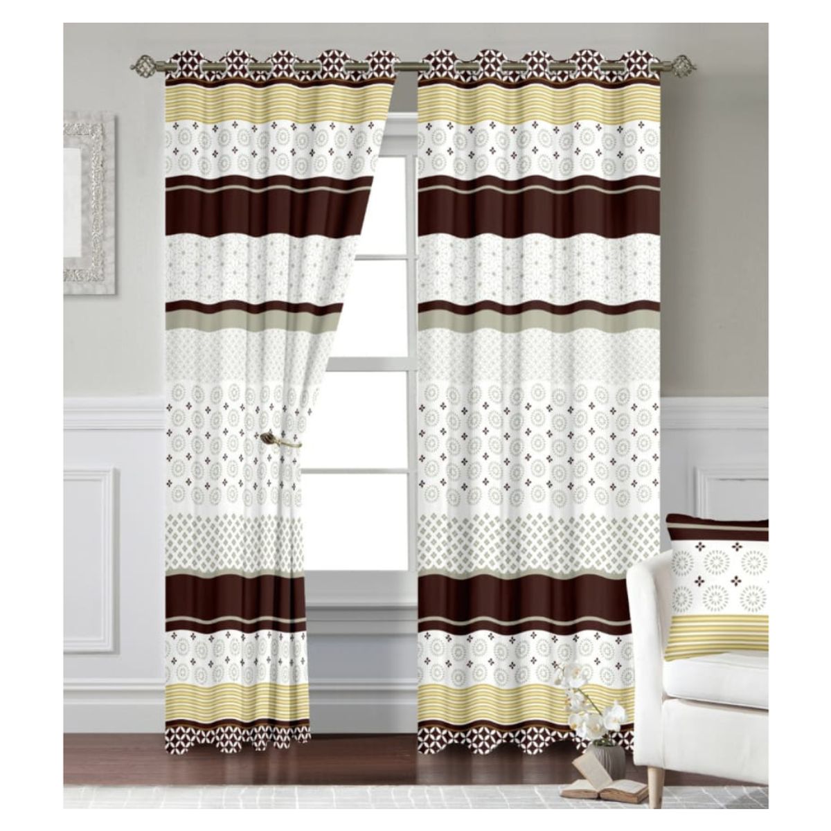 GOLDSUN - CORTINA CON DISEÑO MARCA GOLDSUN