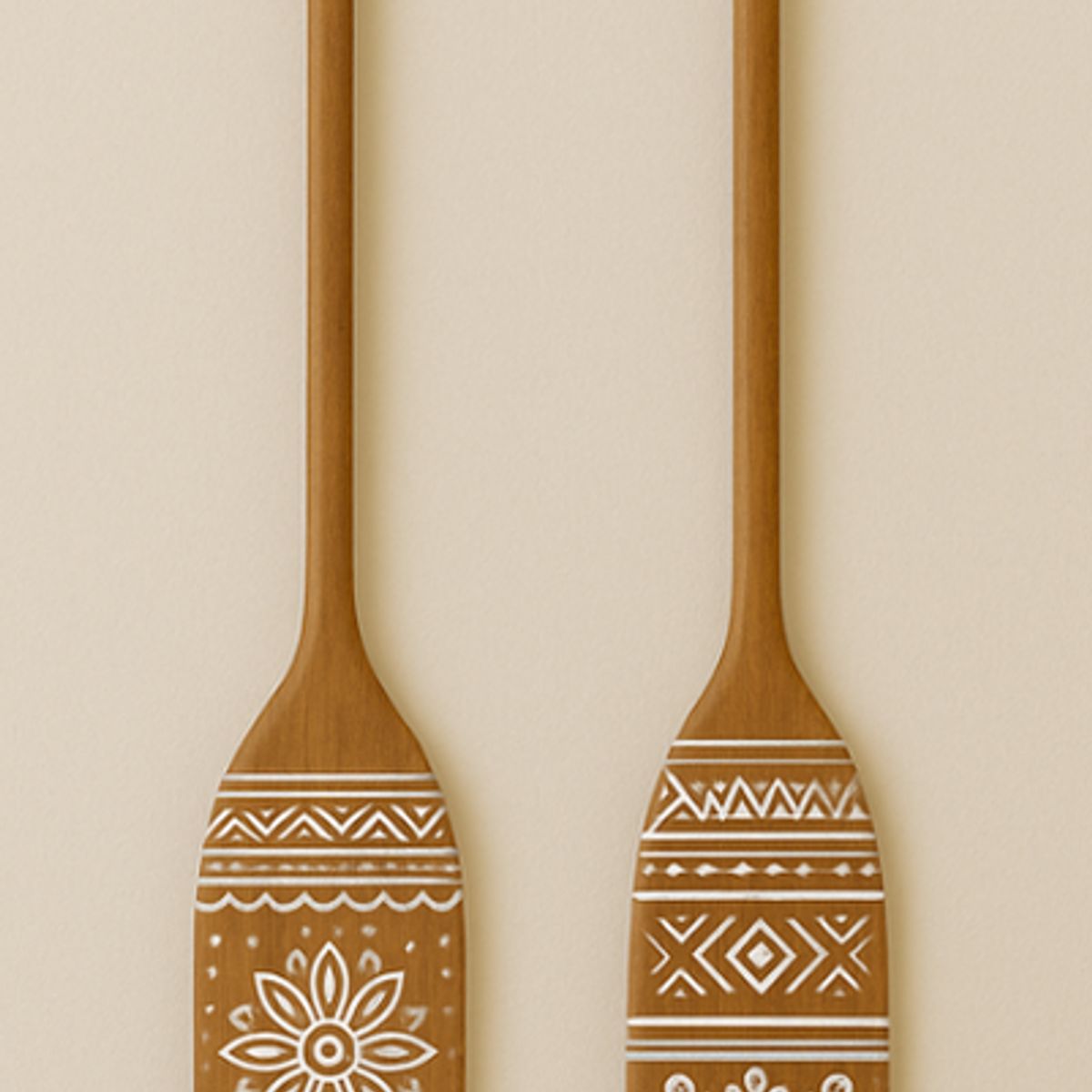 BOSQUE INVERNAL DECORACION ECO ALTERNATIVA - Set de dos remos decorativos en madera estilo Bohemian