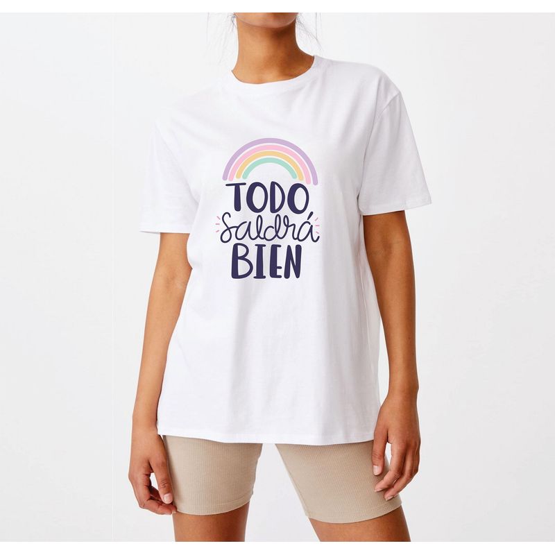 GENERICO - Polo Mujer todo saldrá bien - Blanco