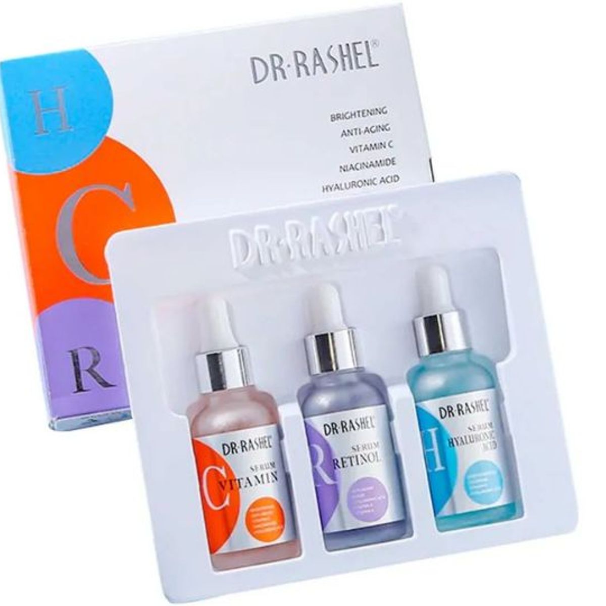 GENERICO - Kit Serum 3 en 1 Vitamina C Ácido Hialuronico Retinol 30ml - DR RASHEL