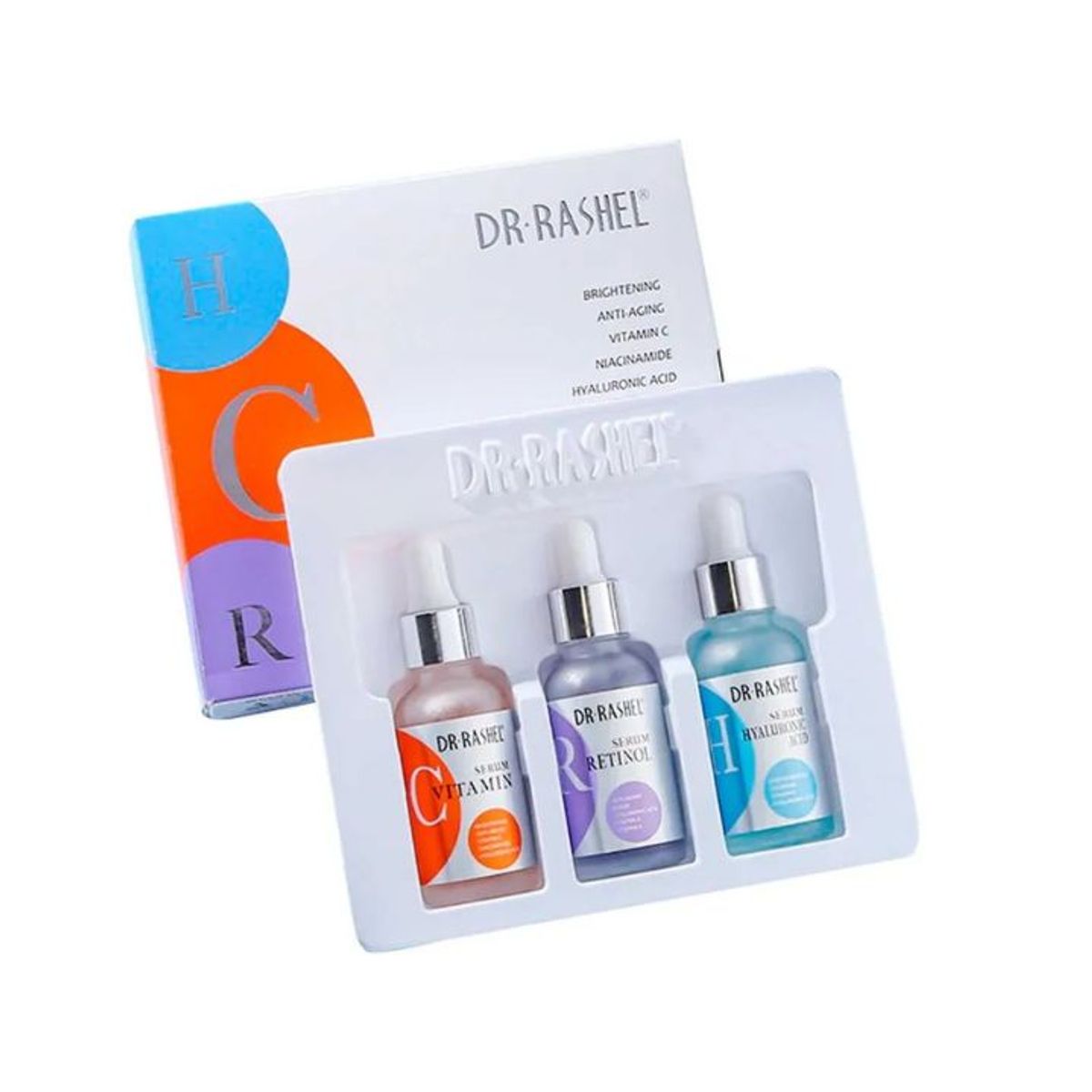 GENERICO - Kit Serum 3 en 1 Vitamina C Ácido Hialuronico Retinol 30ml - DR RASHEL