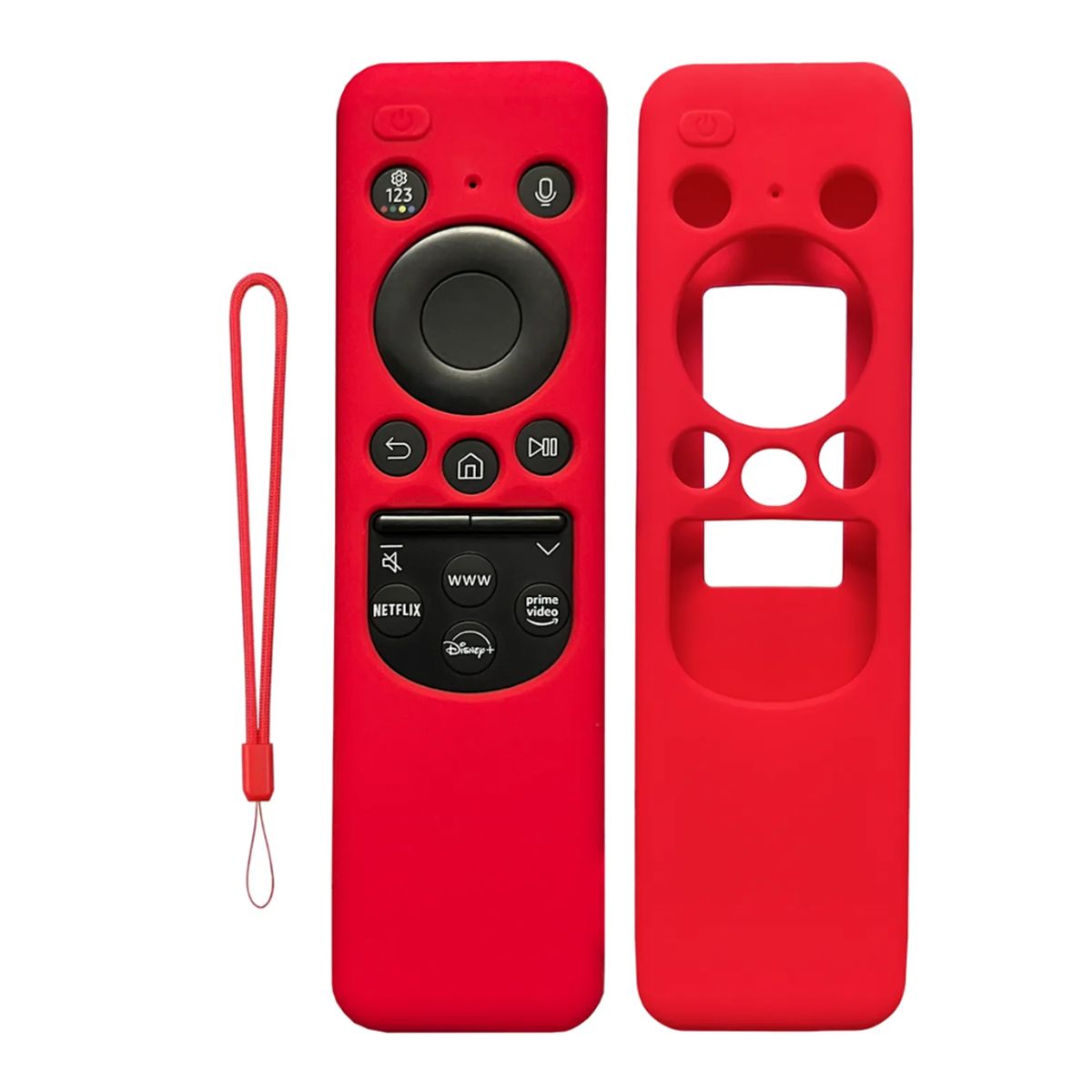 CASE - Funda forro para Control Samsung solar 2024 rojo