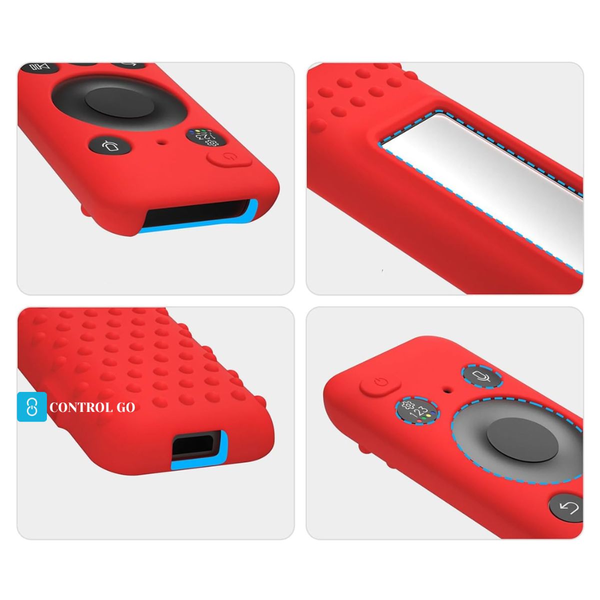 CASE - Funda forro para Control Samsung solar 2024 rojo
