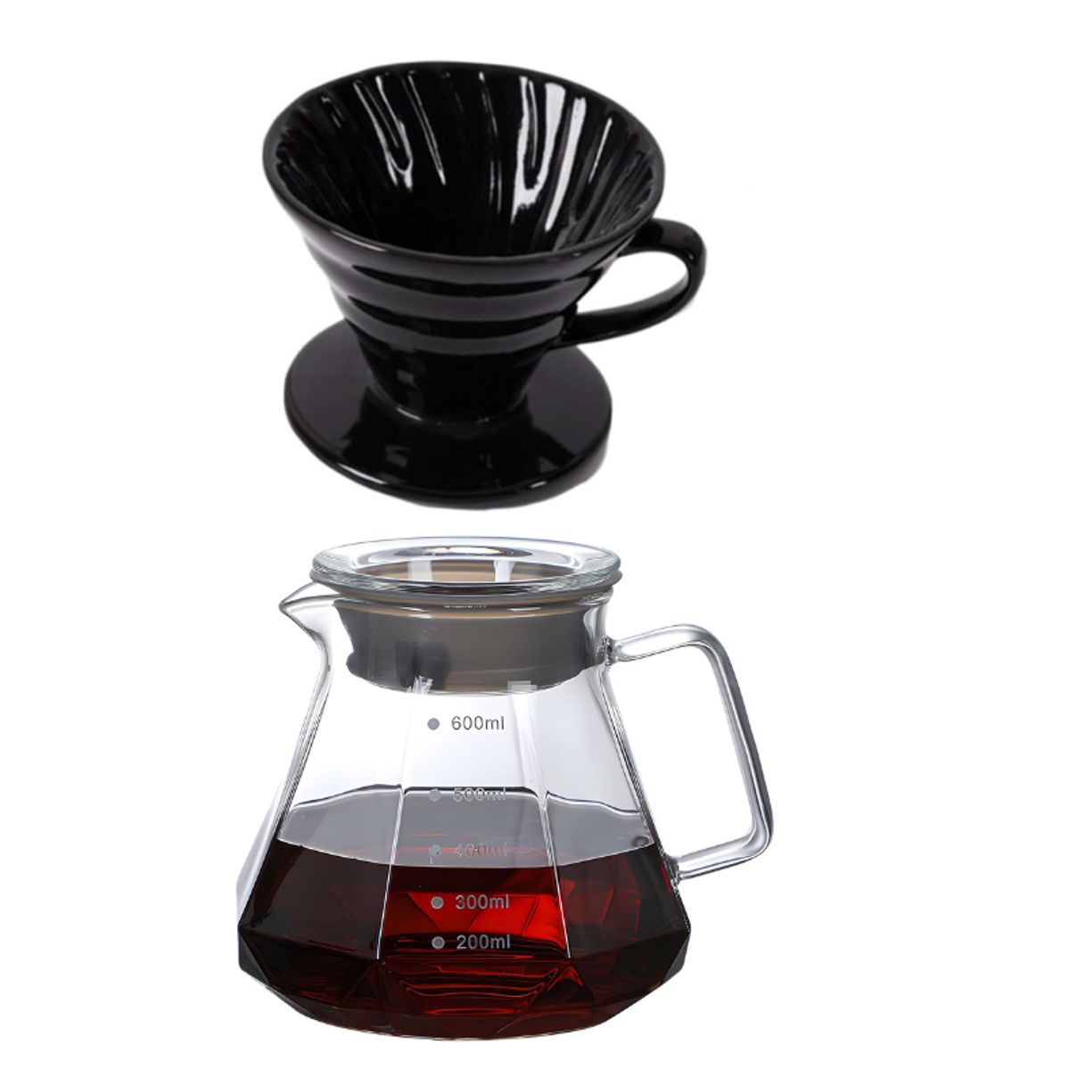 GENERICO - kit  dripper cerámico  + jarra de café GRATIS filtro de papel