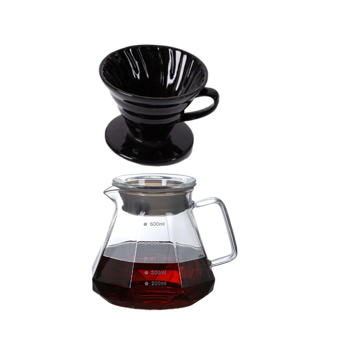 GENERICO - kit  dripper cerámico  + jarra de café GRATIS filtro de papel