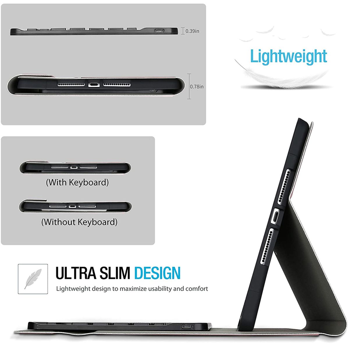 PUREPOWER - Funda con teclado de español para Galaxy Tab S6lite -verde