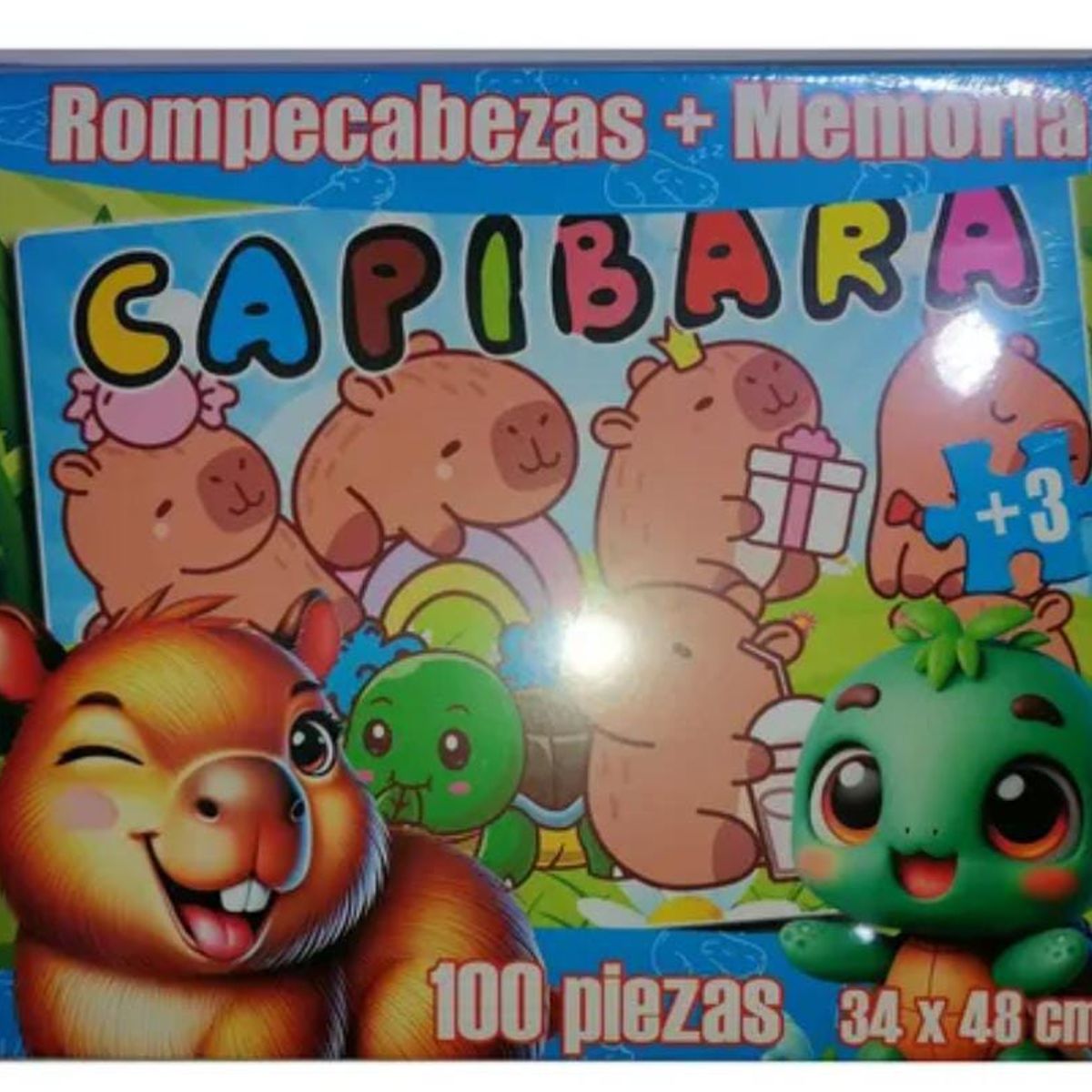 GENERICO - ROMPECABEZAS MEMORIA 2 EN 1 CAPYBARA