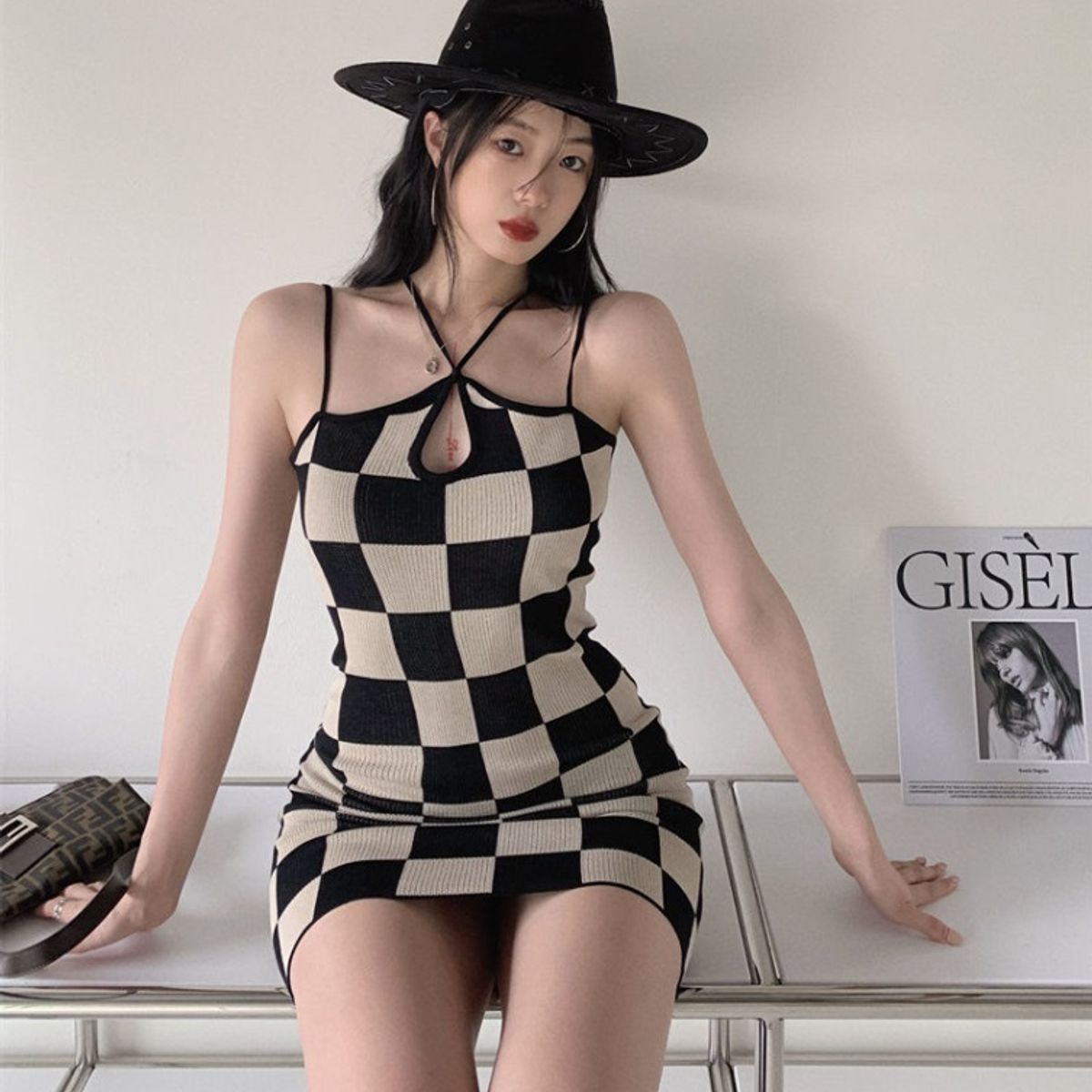 GENERICO - Vestido Hilo Talla S a Cuadros