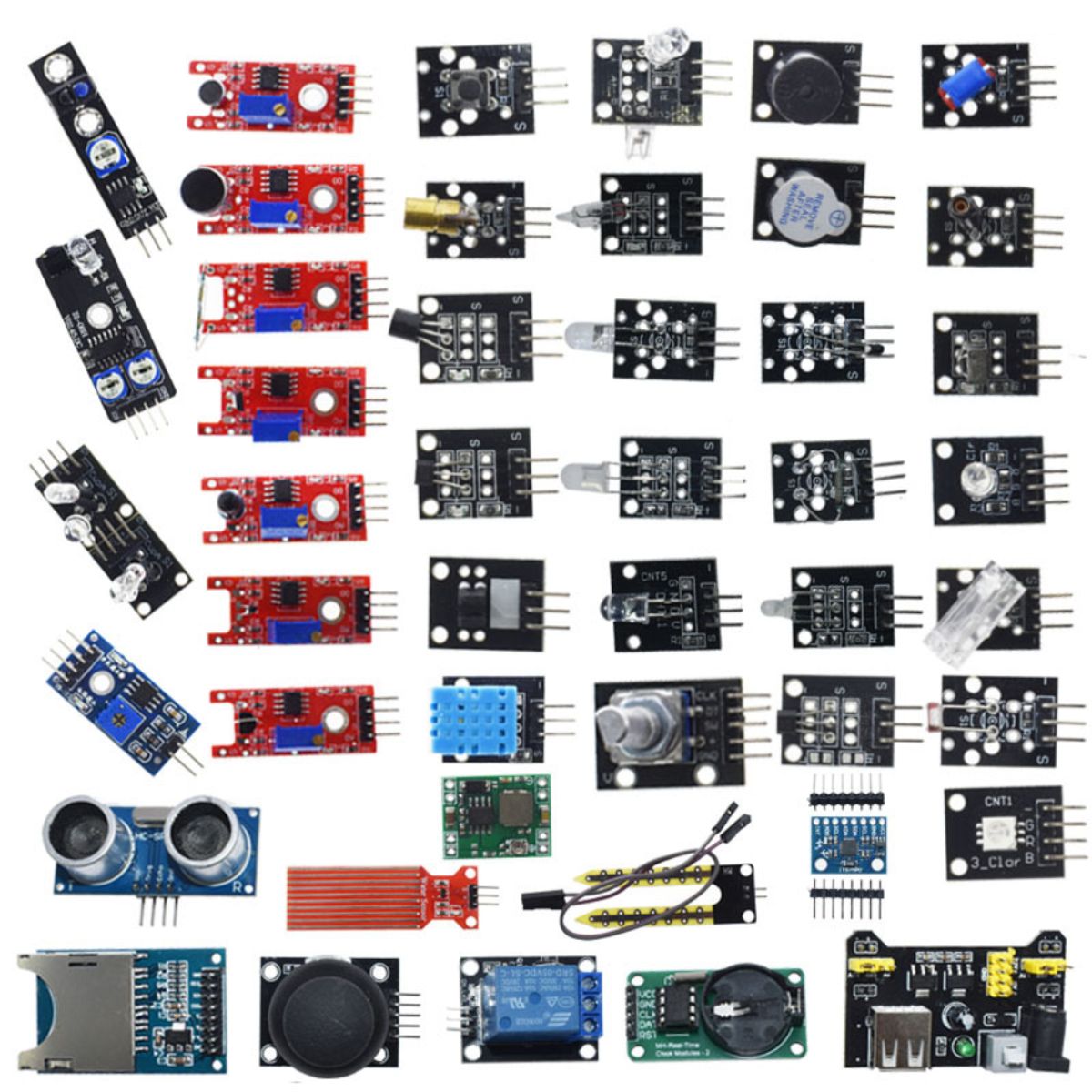 GENERICO - Kit de 45 Sensores y Módulos para Arduino y Raspberry Pi Electrónica, Robótica y Proyectos Educativos