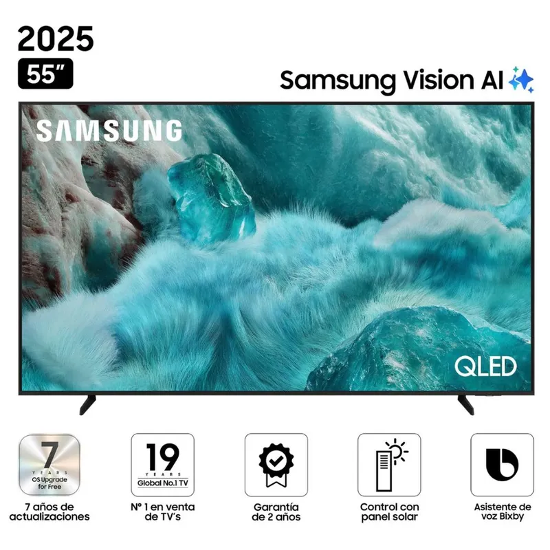 SAMSUNG - Televisor QLED 55" SAMSUNG VISION AI QN55Q7FAAGXPE 2025