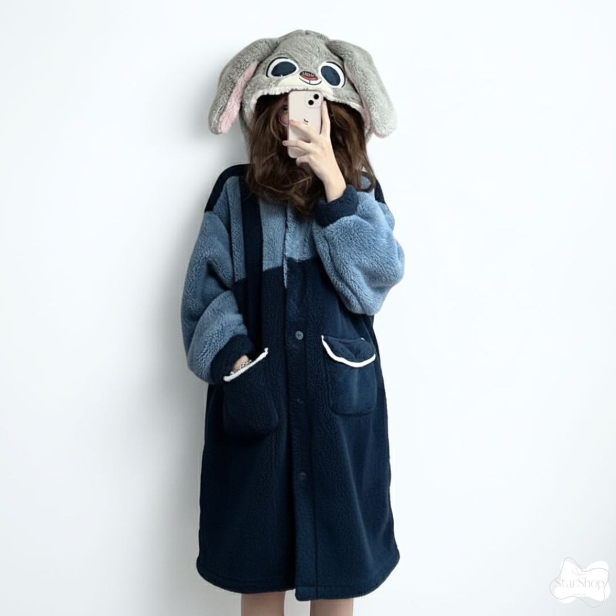 GENERICO - Bata modelo Conejito felpa