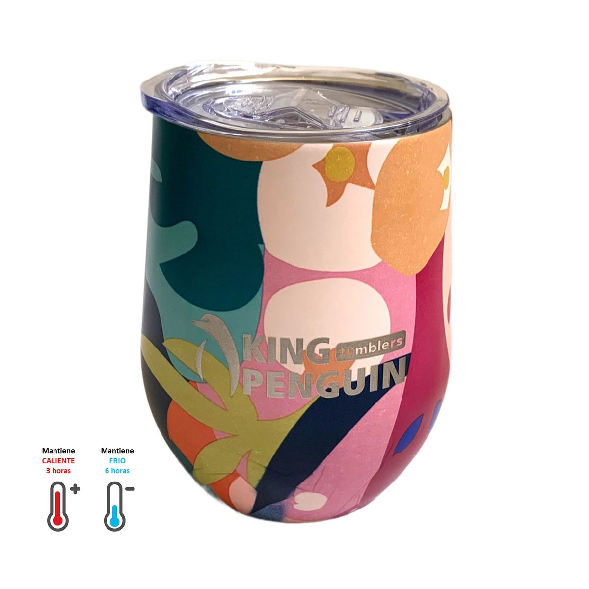 KING PENGUIN - Vaso Térmico Urban King Penguin Acero Inox. 355ml  Tapa Antiderrame