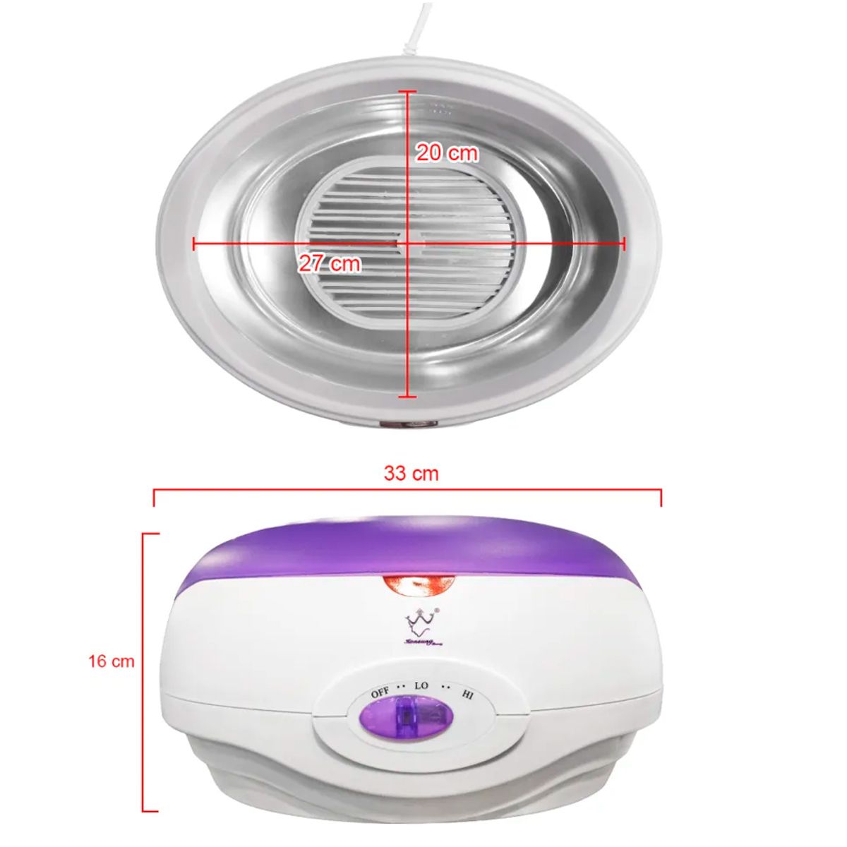 PERUMASSAGE - Olla Calentador de Parafina 3L Terapia de Calor para Manos y Pies