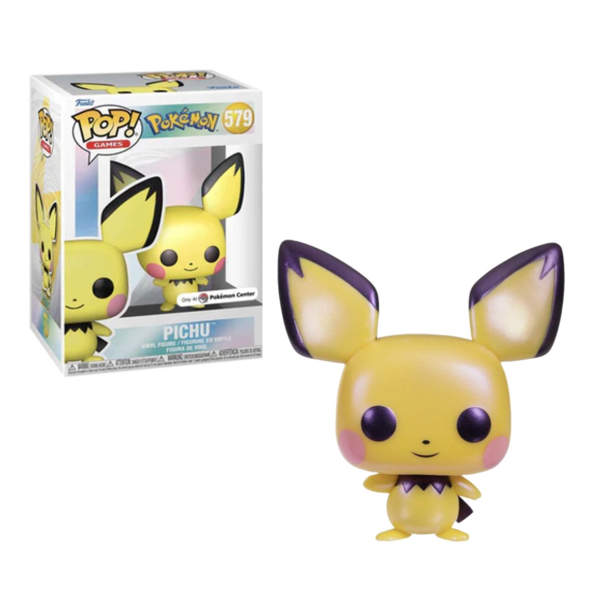 FUNKO - Pichu Pearlescent Funko Pop 579 Exclusivo Pokemon