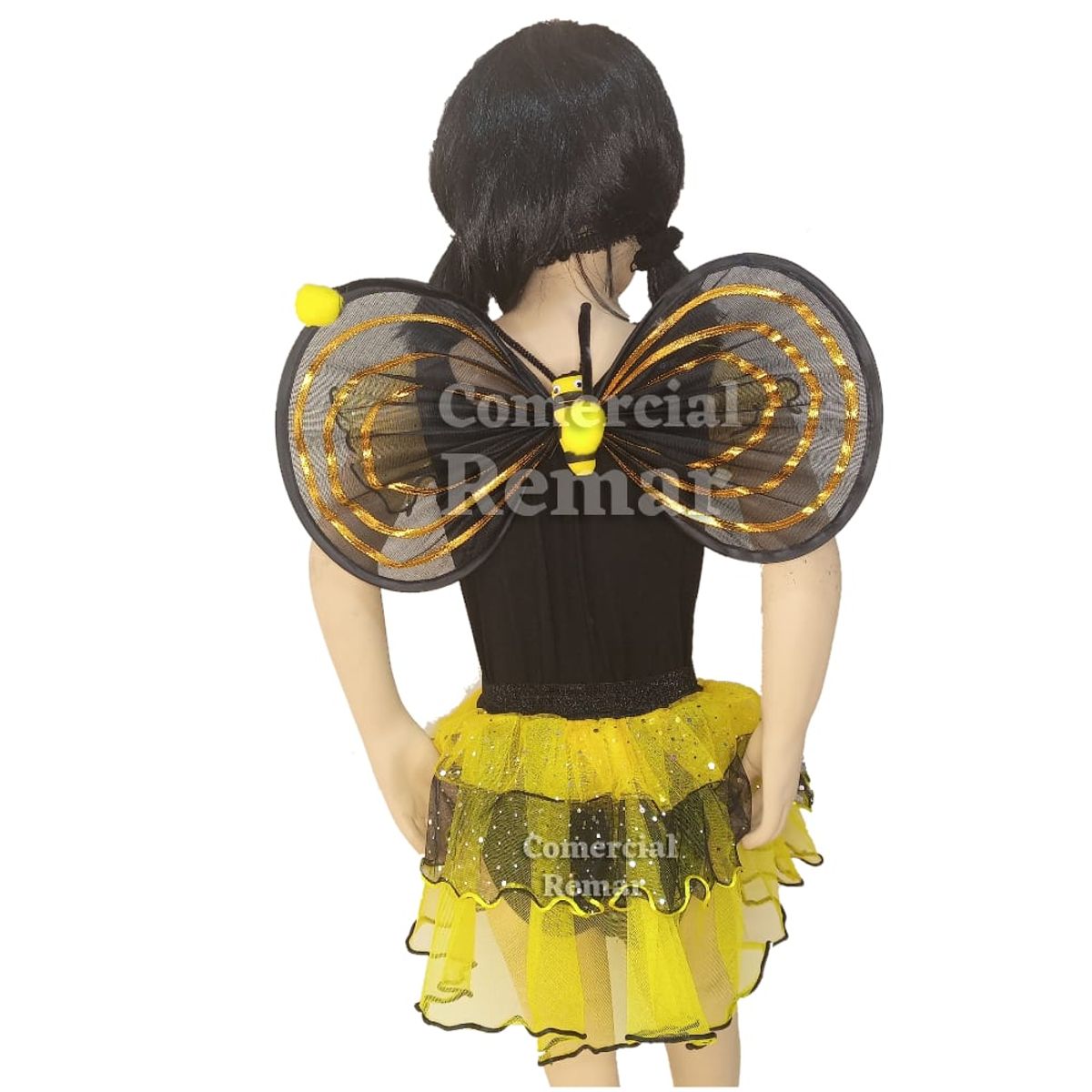 GENERICO - Disfraz Abejita Tutu Niña con Alas y Antenas Talla 10 Exacta