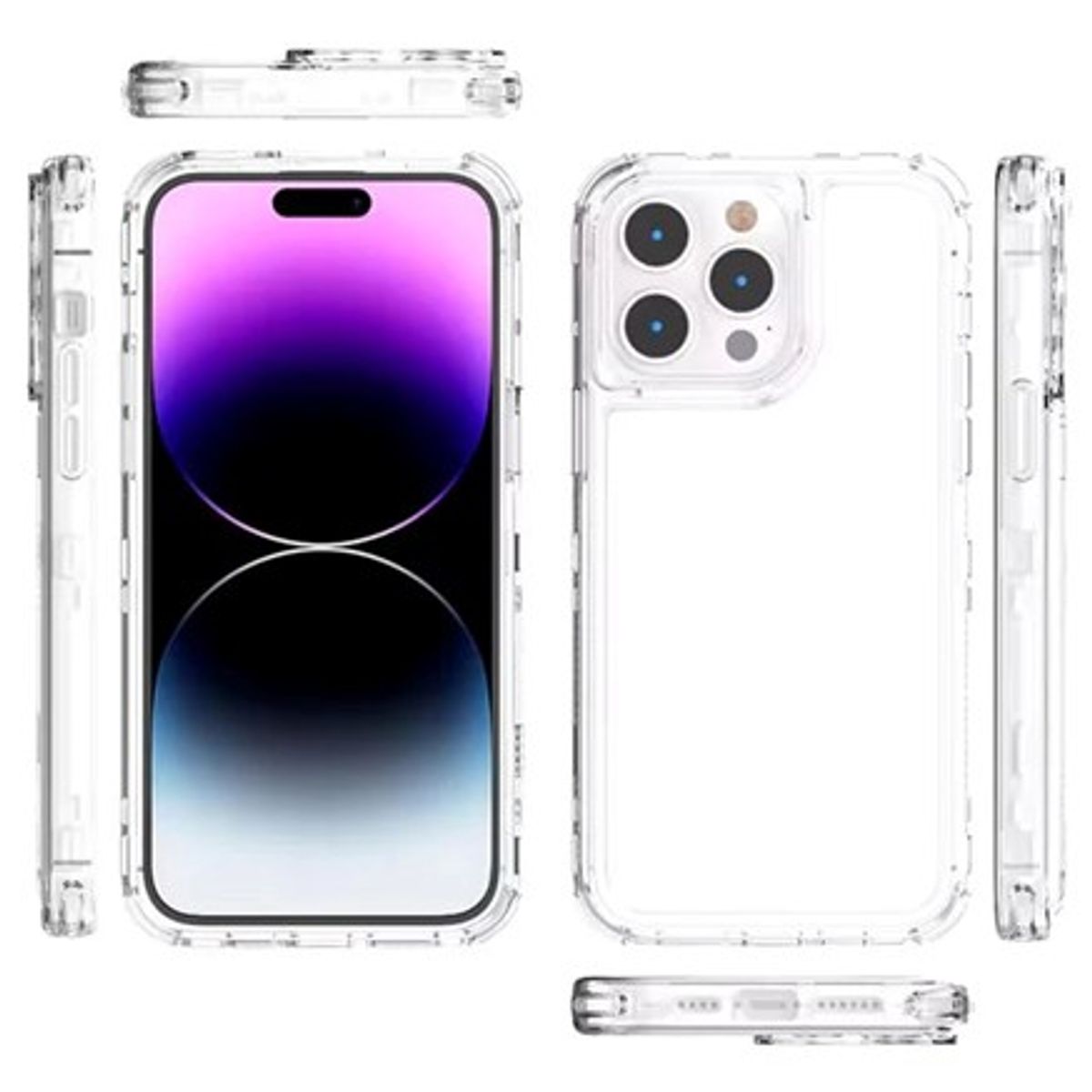 CASE - Case 360 Son 3 en 1 Transparente para iPhone 16 Pro