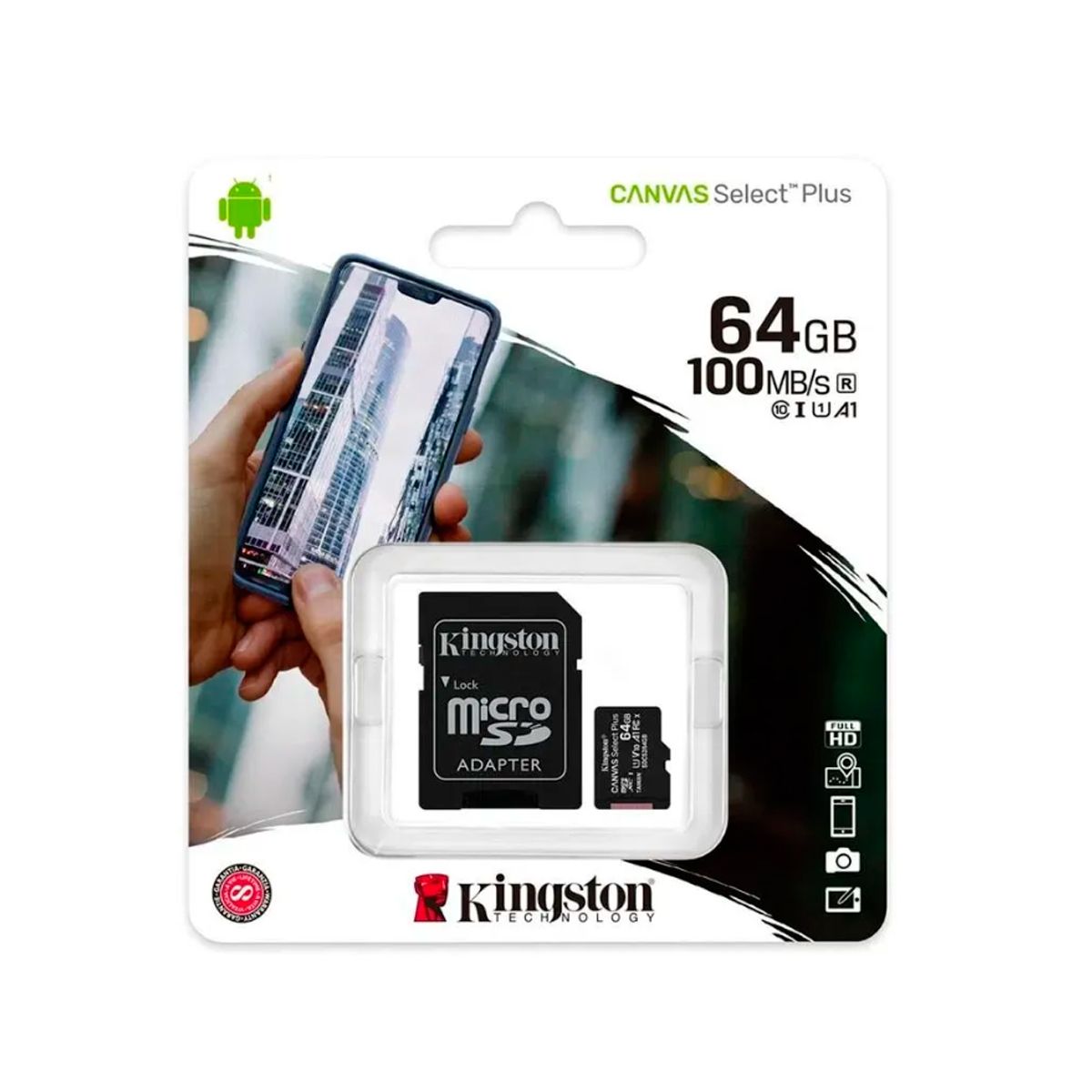 GENERICO - Memoria MicroSD Kingston 64 Gb Negro