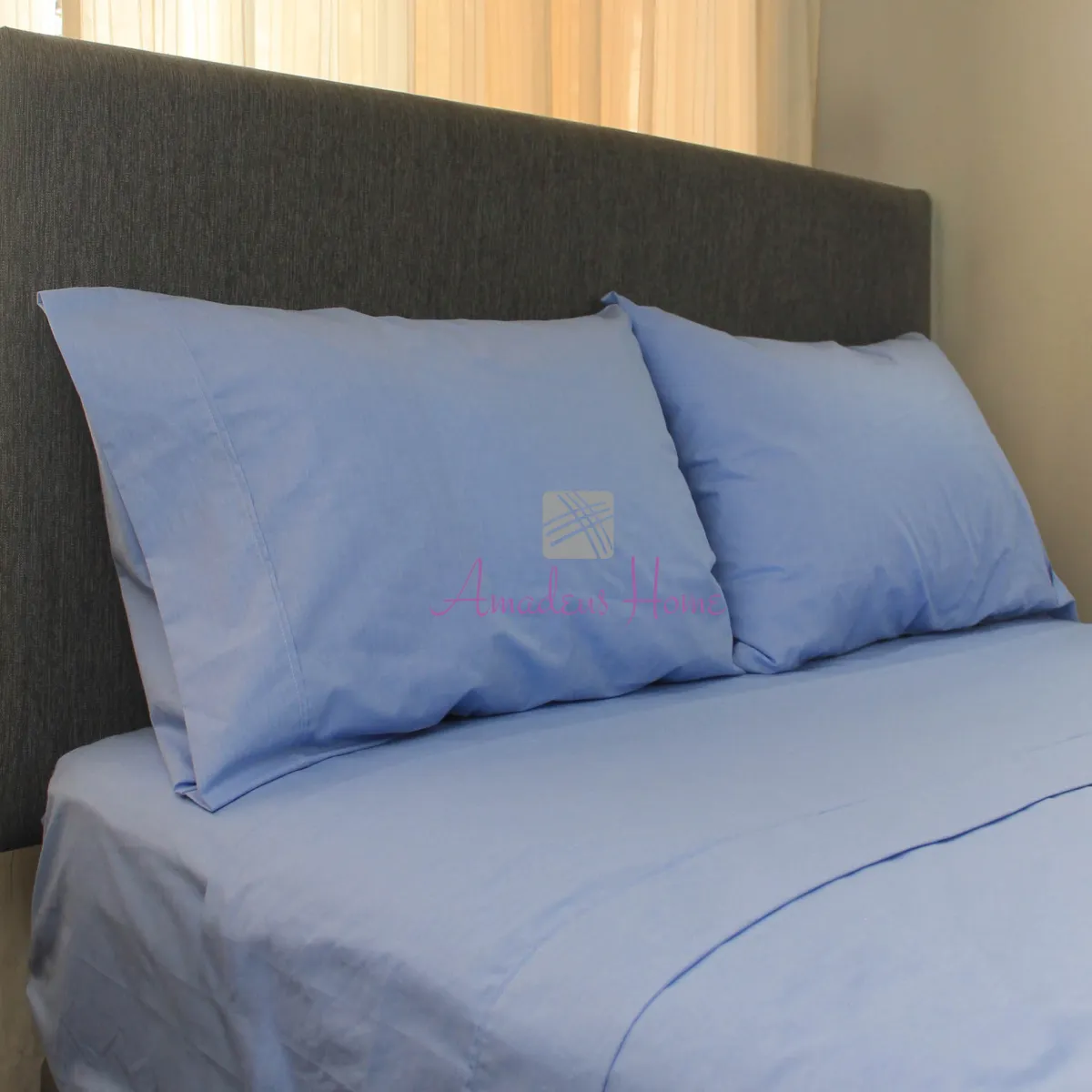 AMADEUS HOME - Juego Sábanas plaza y media Algodón Peruano Hotelero Mayor durabilidad