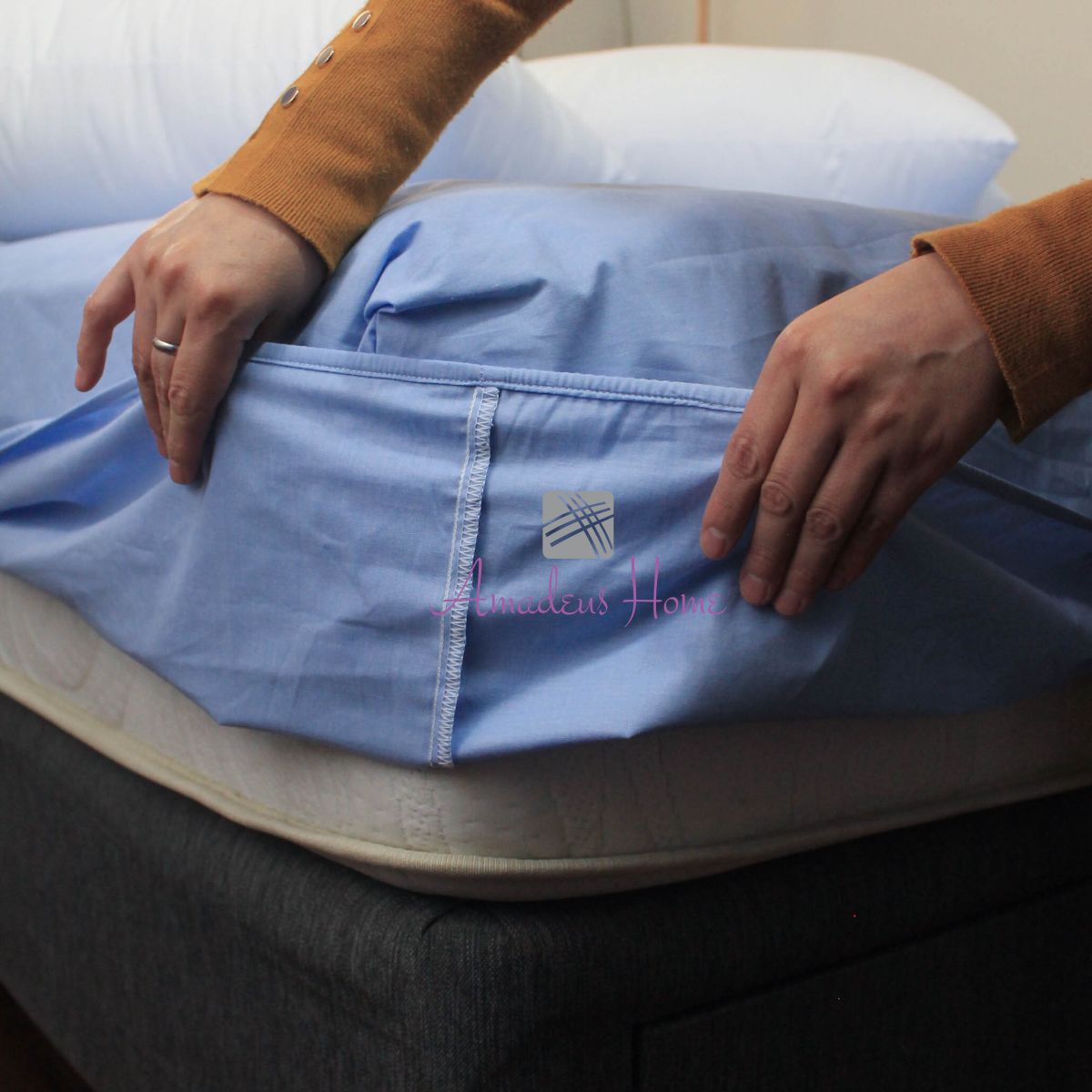 AMADEUS HOME - Juego de Sábanas king Alta Durabilidad ¡Cubre Colchones Altos