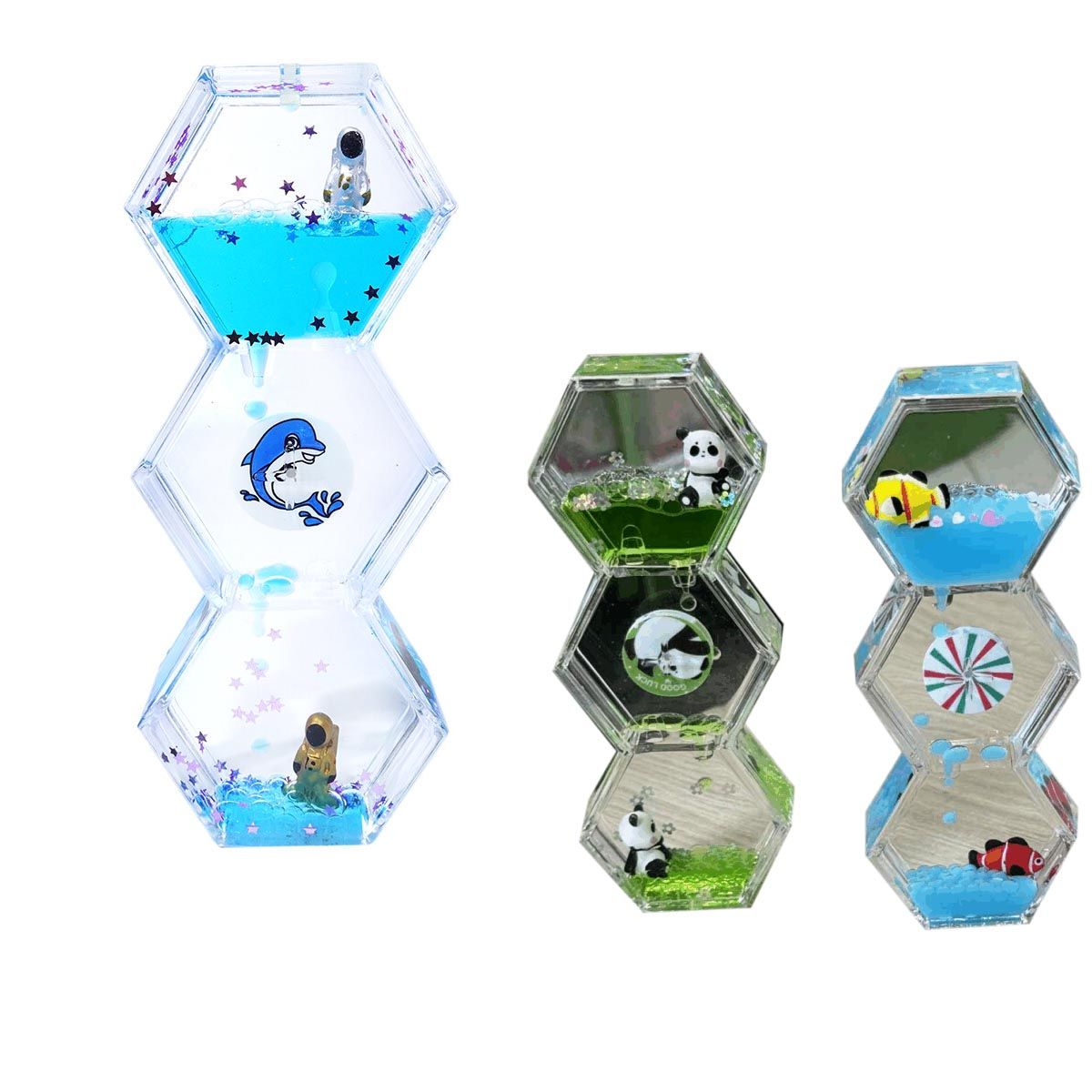 GENERICO - Reloj De Arena Sensorial HEXAGONAL donamico