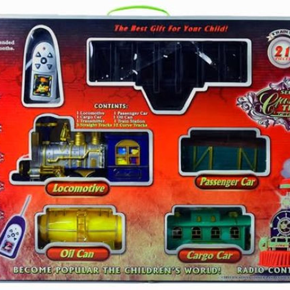 GENERICO - JugueteTren Clásico De Pilas Con 4 Sonidos Luz y Humo 4.2 Mt