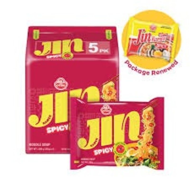 GENERICO - SOPA INSTANTANEA JIN RAMEN OTTOGI SABOR CARNE PICANTE PACK 5 UNID. 120 GR. C/U.