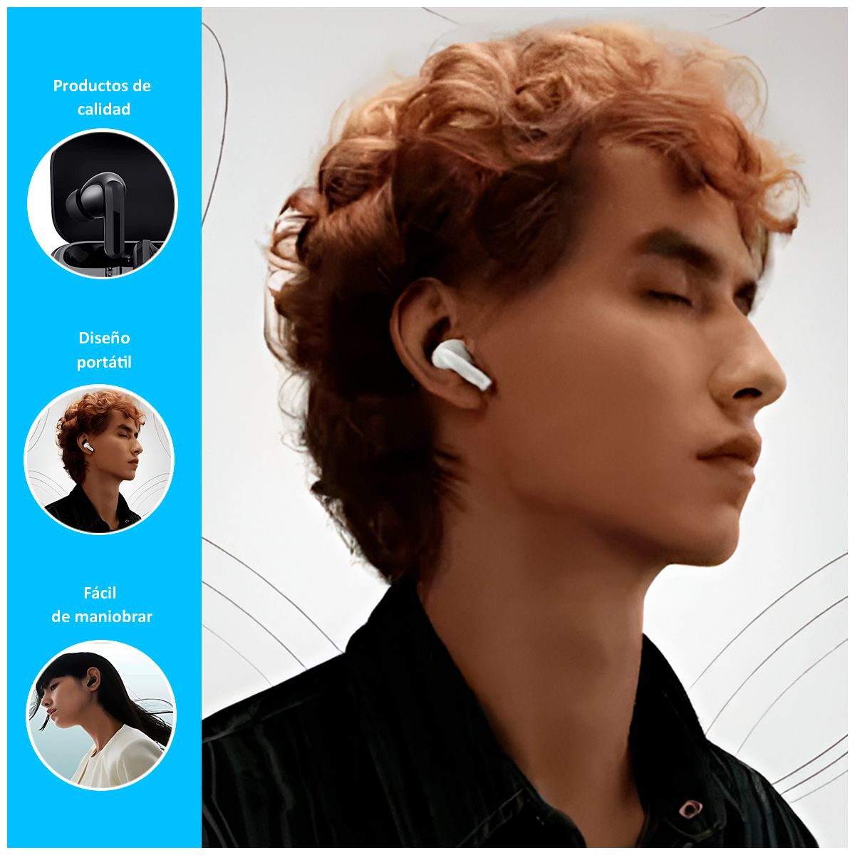 GENERICO - Audifonos bluetooth buds 5 negro