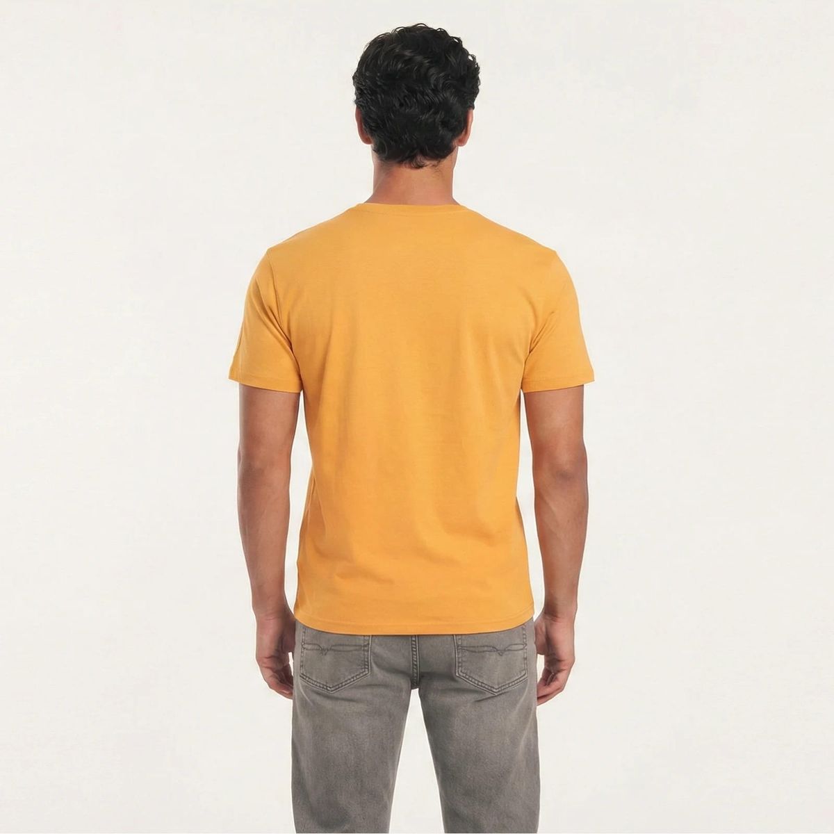 DROP THE LABEL - Polo Algodón Pima Hombre Amarillo Mostaza