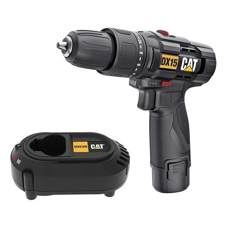 CAT - Taladro percutor atornillador inalambrico 12v CAT  DX15