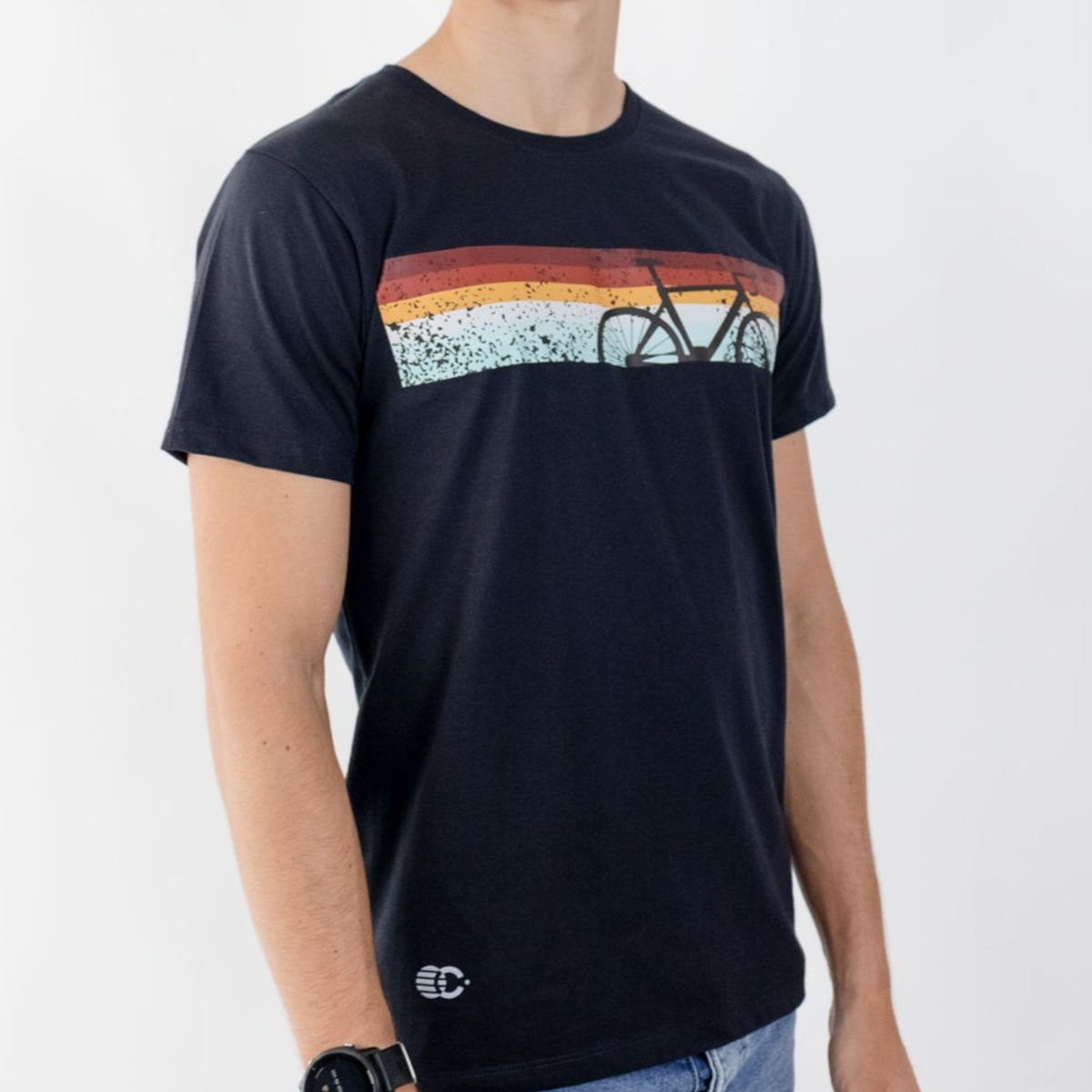 CINCO AM - CAMISETA LIFESTYLE MAN BLUE BIKE  CINCO AM