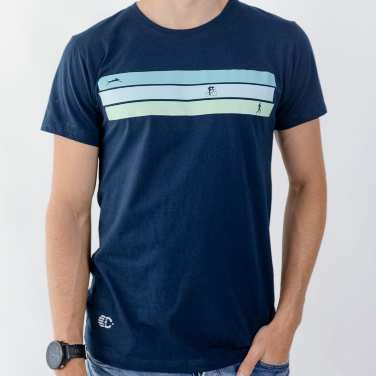 CINCO AM - CAMISETA LIFESTYLE MAN BLUE TRI  CINCO AM