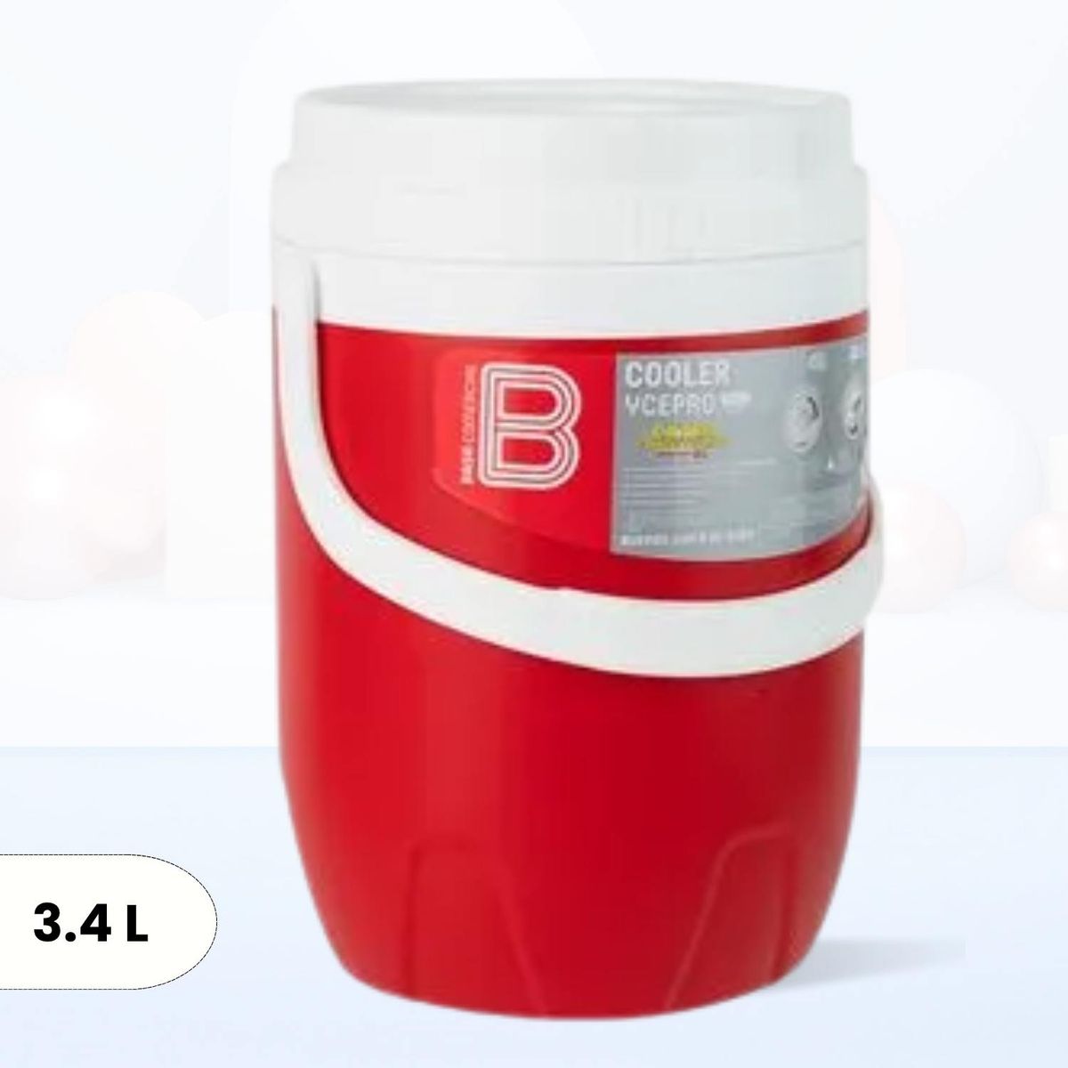 BASA - Cooler de Polipropileno Ycepro Rojo Basa 3.4 Litros