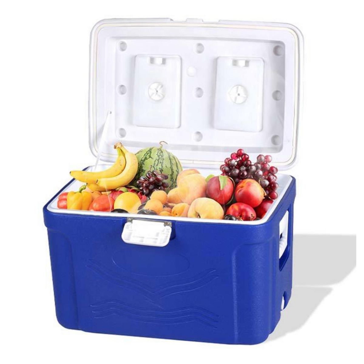 Cooler rectangular Azul con Dos Asa Lateral 50 Litros, marca Ichimatsu - Foto 2