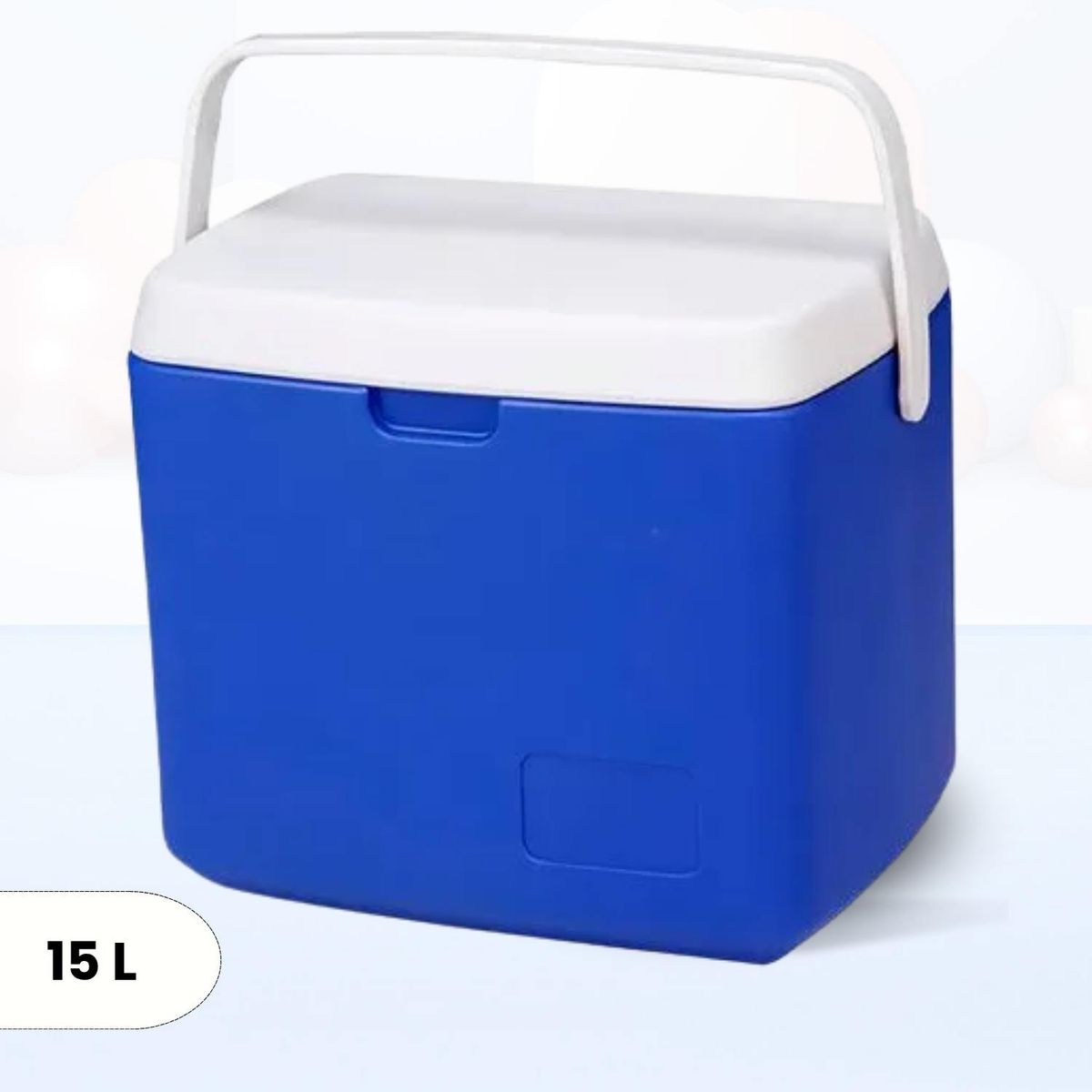 Cooler Rectangular Azul con una Sola Asa 15 Litros, marca Ichimatsu - Foto Principal