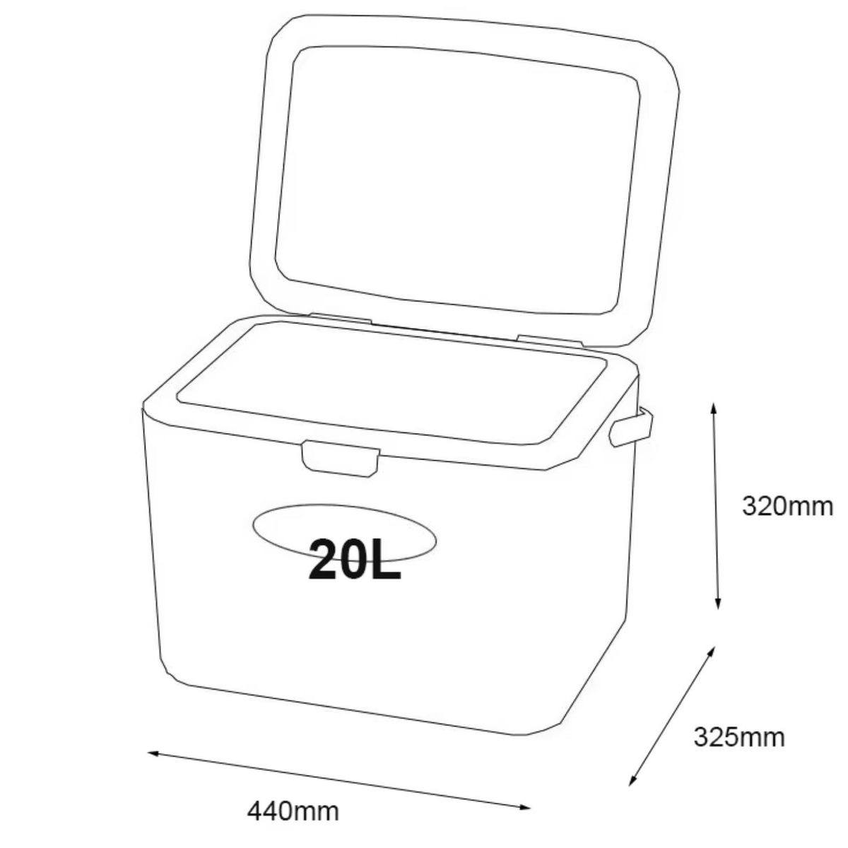 Cooler Rectangular Azul con una Sola Asa 20 Litros, marca Ichimatsu - Foto 2