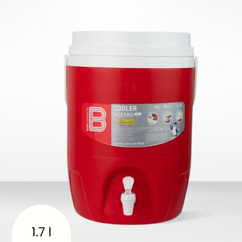 BASA - Cooler de Polipropileno Ycepro Rojo Basa 1.7 Litros