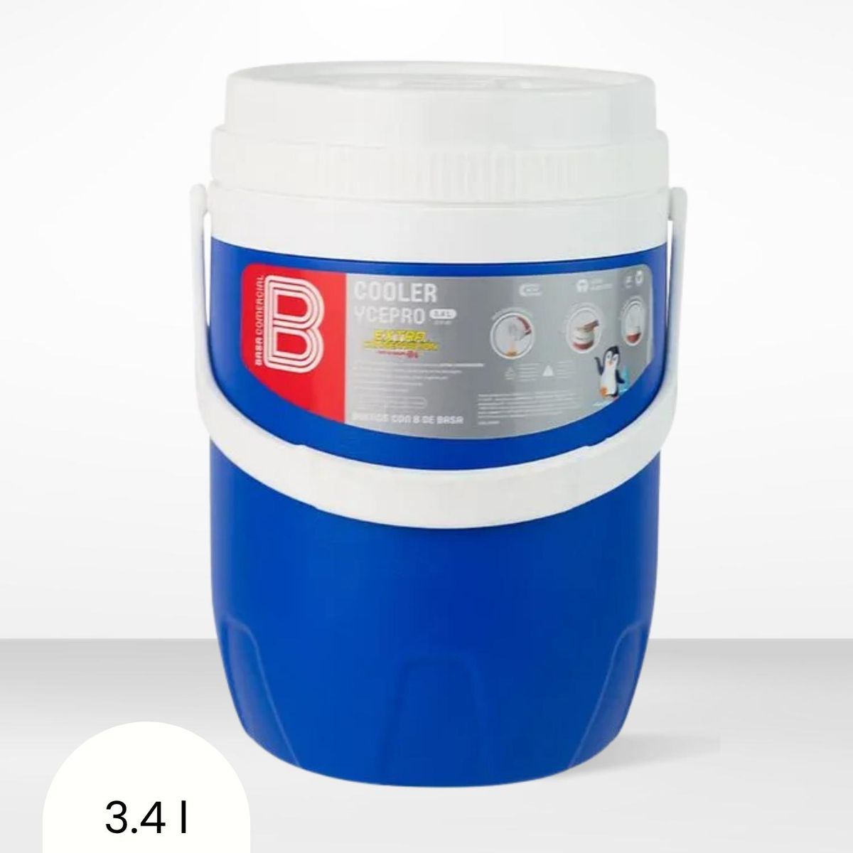 BASA - Cooler de Polipropileno Ycepro Azul Basa 3.4 Litros
