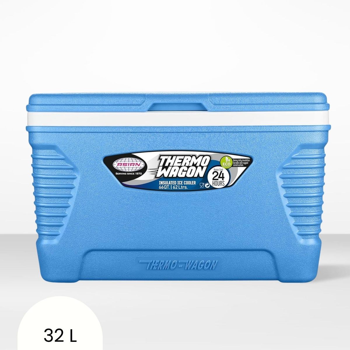 GENERICO - Cooler Rectangular Azul Thermo Wagon 32 litros