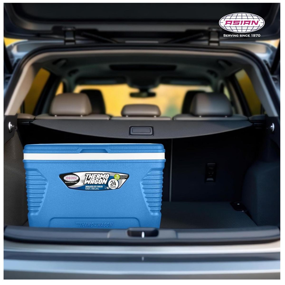 GENERICO - Cooler Rectangular Azul Thermo Wagon 32 litros