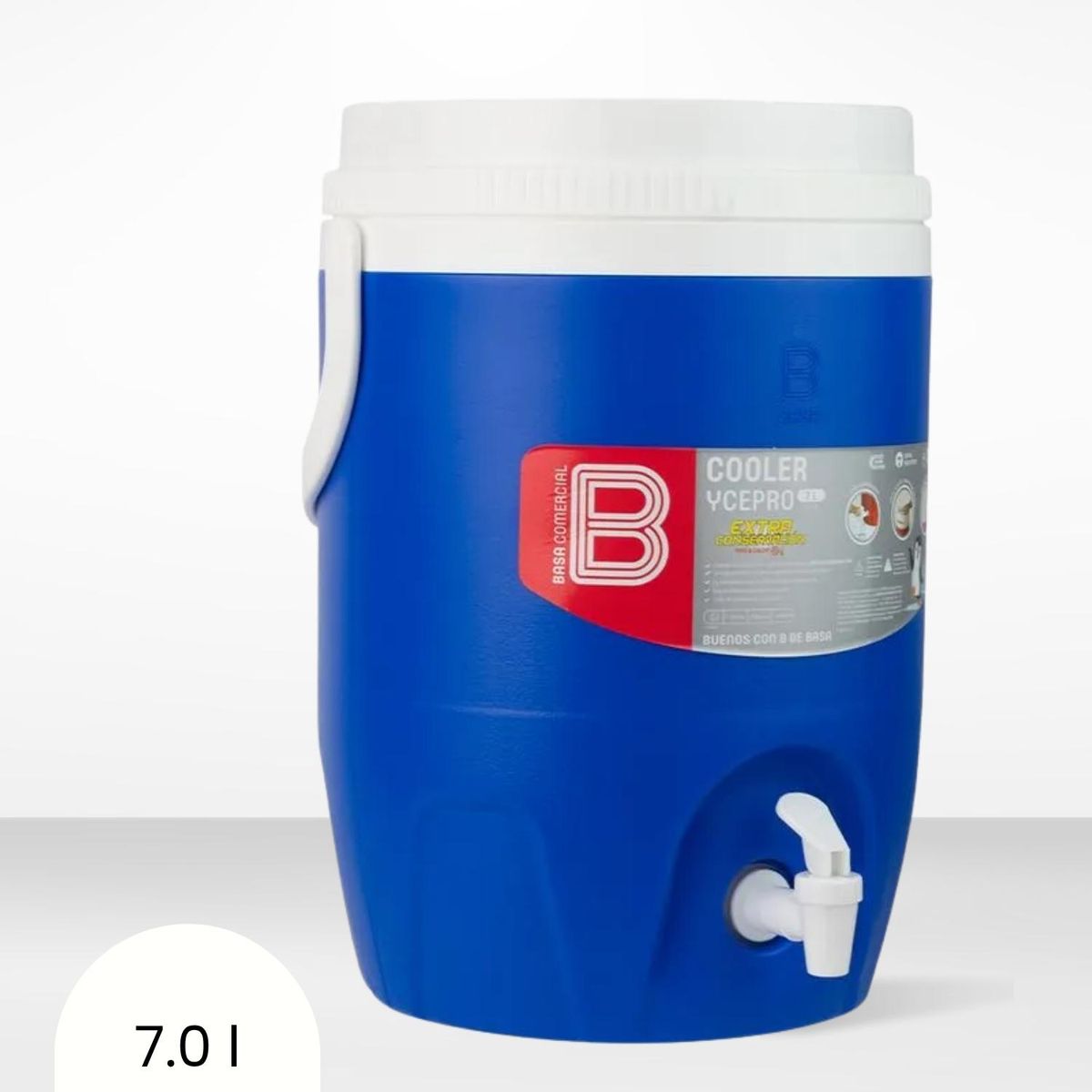 BASA - Cooler de Polipropileno Ycepro Azul Basa 7 Litros