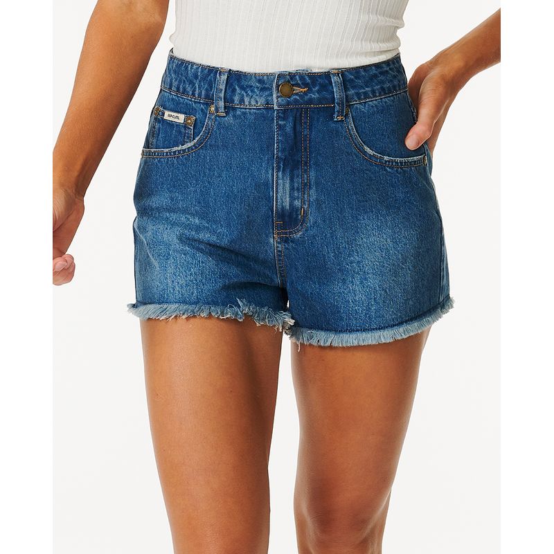 RIP CURL - Rip Curl Amy High Waist Short 6B516 - Denim