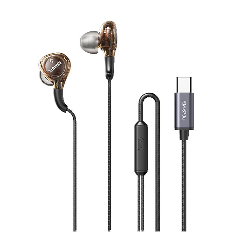 REMAX - Audífonos Alámbricos Remax RM-670a Negro Type-C