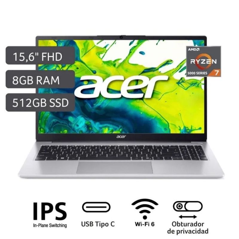 ACER - Laptop Acer AL15-43P-R8W7 PLATA