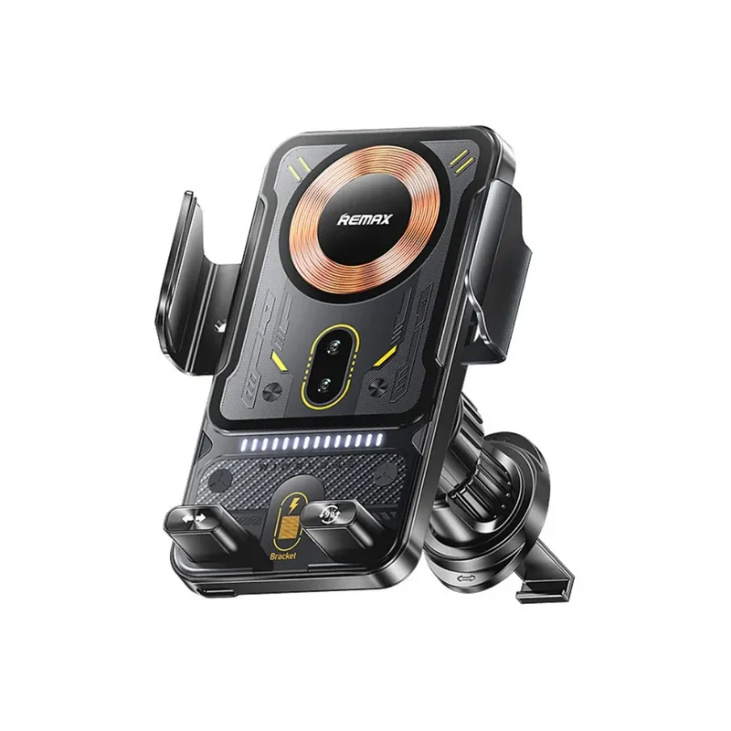 REMAX - Cargador Inalámbrico Remax RM-C27 Negro 15W Wireless Car Holder