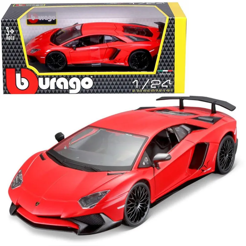 BBURAGO - Auto de Colección 124 Lamborghini Aventador LP 750-4 SV Rojo
